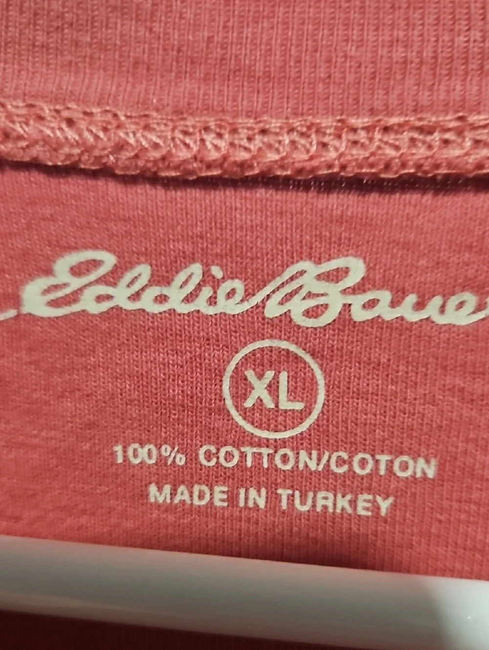 Eddie Bauer Long-Sleeve Crew Top in Coral Pink